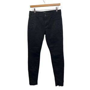 Mother + Freja Welt Zip Muse Black Skinny Jeans with Ankle Zip